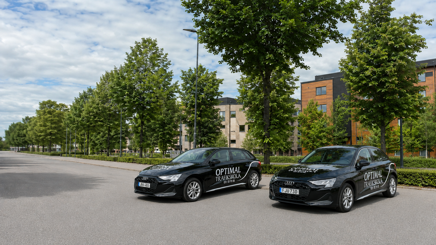 Optimal Trafikskolas utbildningsbilar